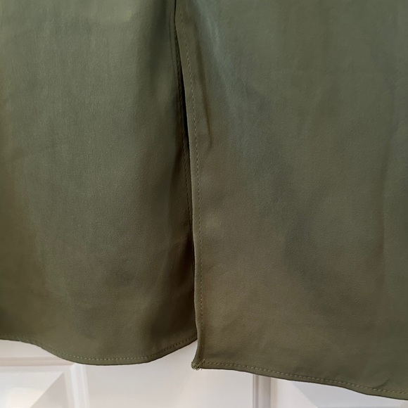 Market & Spruce Olive Blouse with Eyelet Sleeves - Picture 7 of 7